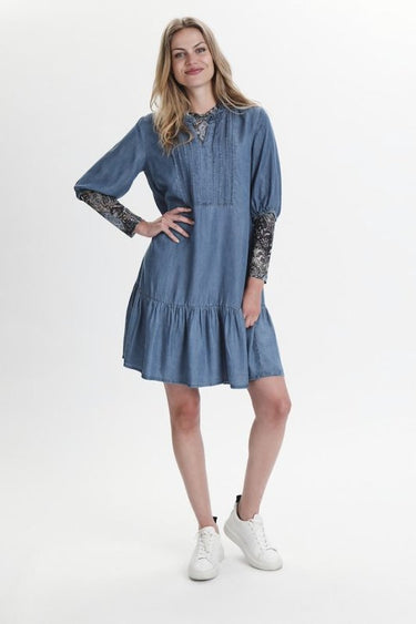 Culture CUmindy Dress in Dark Blue Wash