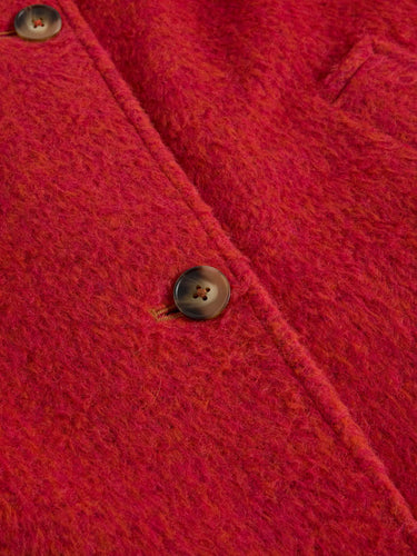 White Stuff Kelsey Wool Blend Coat in Bright Red