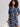White Stuff Ash Notch Neck Linen Dress – Navy Print