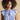 Joules Nolan Blue Toile Sleeveless Tie Neck Blouse