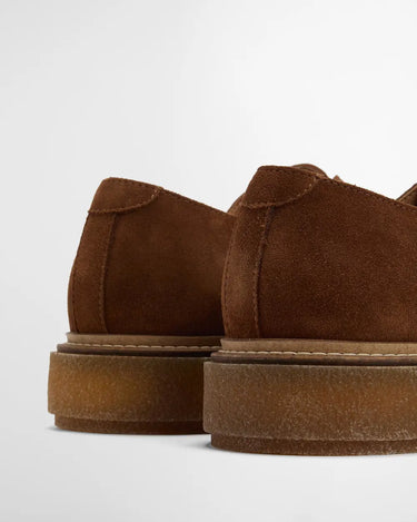 Barbour Harefield Derby Shoe in Toffee Suede