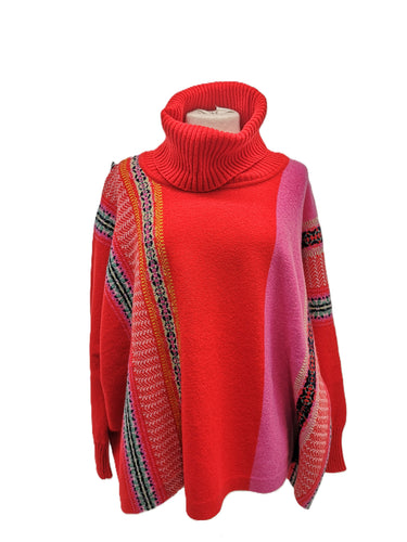 Eribe Montrose Cowl Sweater in Scarlet