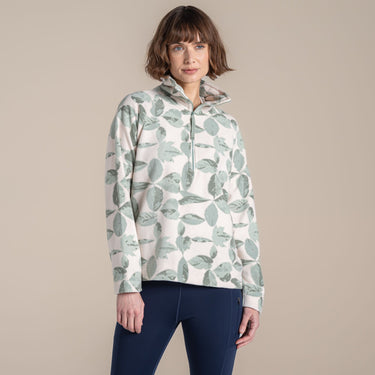 Craghoppers Women's Annjela Half Zip Fleece in Iced Matcha Print