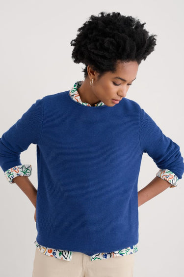 Seasalt Makers Jumper in Washed Marine