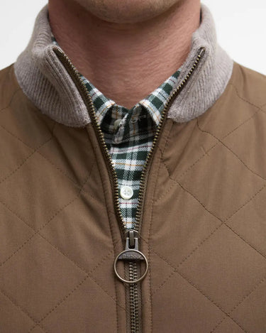 Barbour Shoveler Knitted Gilet in Stone