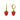 Xuxa Red Strawberry Hoop Earrings