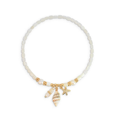 Xuxa White Mother of Pearl & Shell Charm Bracelet