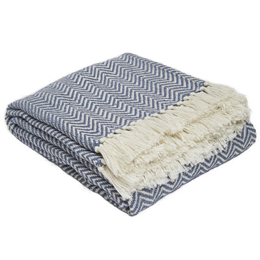 Weaver Green Herringbone Blanket in Navy