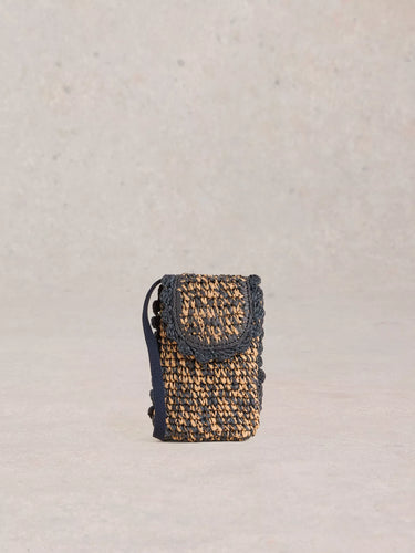 White Stuff Coco Raffia Phone Bag