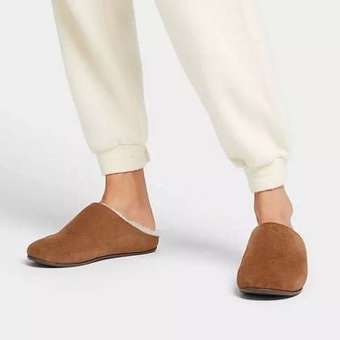 FitFlop Chrissie Shearling Suede Slippers