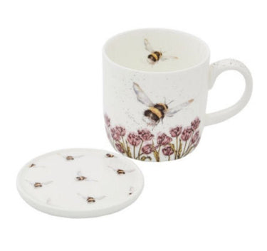 Flight Of The Bumble Bee Mug & Coaster Set