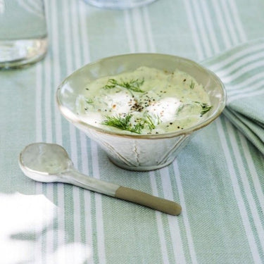 Ithaca Meze Bowl with Spoon in Ceramic