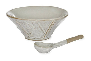 Ithaca Meze Bowl with Spoon in Ceramic