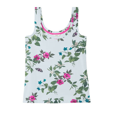 Joules Annika Jersey Vest - Light Blue Botanical