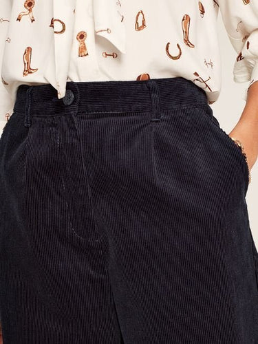 Joules Blue Cord Wide Leg Trousers