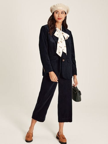 Joules Blue Cord Wide Leg Trousers