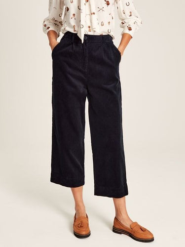 Joules Blue Cord Wide Leg Trousers