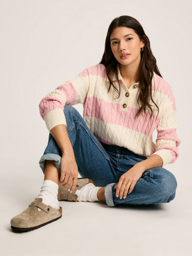 Joules Love All Cable Knit Jumper