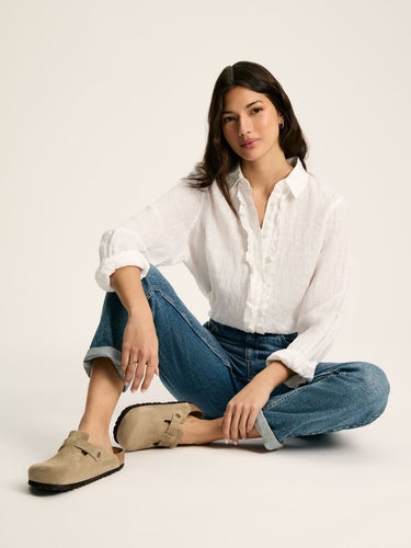 Joules Selene Frill Linen Blouse