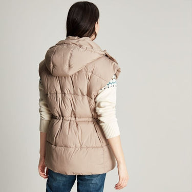 Joules Womens Witham Padded Hooded Gilet - Pearl