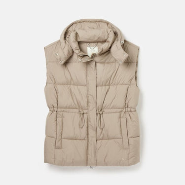 Joules Womens Witham Padded Hooded Gilet - Pearl