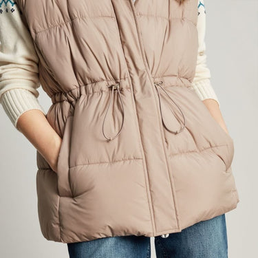 Joules Womens Witham Padded Hooded Gilet - Pearl