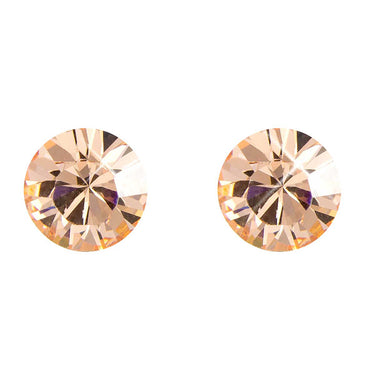 Lila Diamond shaped 8mm stud earring in light Peach