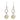Lila c3007 Gold & Rhodium Daisy Earrings