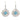 Lilac C2014 Circle with Blue Stone Earrings