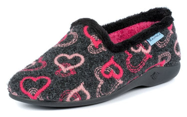 Lunar Jolly Black Heart Full Slipper - KLA147