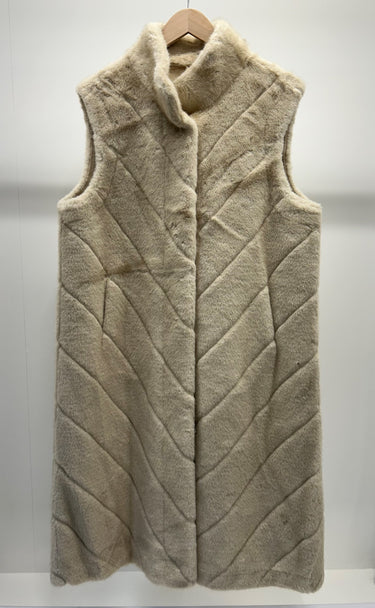 Malissa J Collection Chevron Faux Fur Gilet