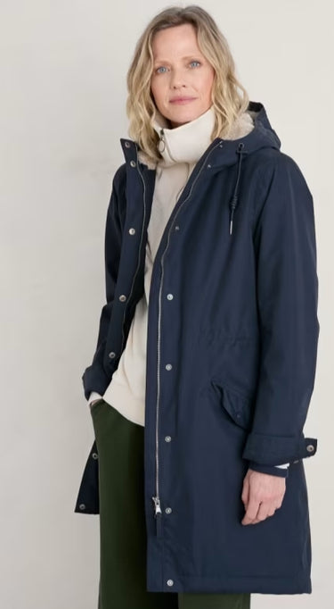 Seasalt Plant Hunter Waterproof Parka Coat 'Midnight'