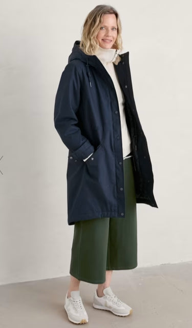 Seasalt Plant Hunter Waterproof Parka Coat 'Midnight'