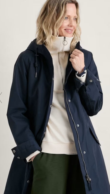 Seasalt Plant Hunter Waterproof Parka Coat 'Midnight'