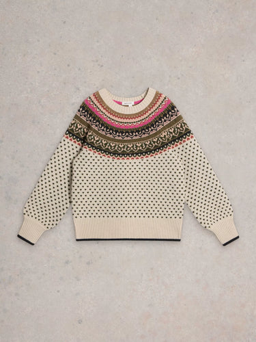 White Stuff Mini Heart Fairisle Jumper