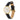 Olivia Burton Bee Ultra Slim Gold & Black Leather Strap Watch
