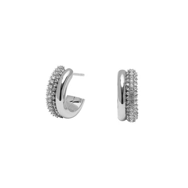 Olivia Burton Entwine Silver Hoop Earrings