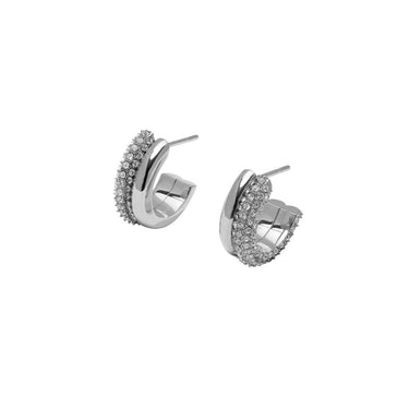 Olivia Burton Entwine Silver Hoop Earrings