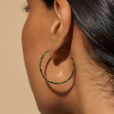 Olivia Burton Linear Gold Hoop Earrings