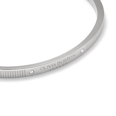 Olivia Burton Linear Silver Bangle