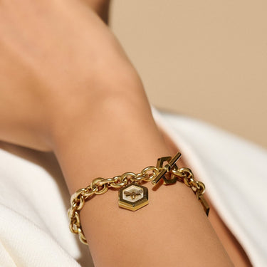 Olivia Burton Minima Bee Gold Toggle Bracelet