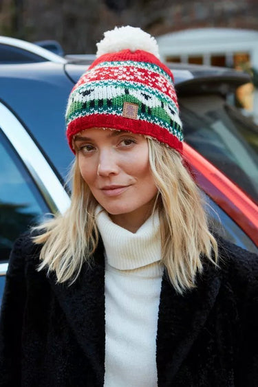 Pachamama Christmas Sheep Bobble Beanie