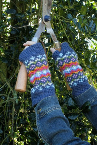 Pachamama Clifden Wristwarmer (fine knit) Denim