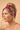 Powder Velvet Embellished Headband - Golden Wildflowers Fuchsia