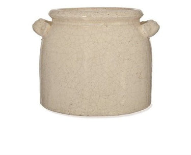 Ravello Pot with Handles in White Ceramic