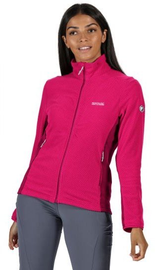 Regatta Highton Lightweight Full Zip Honeycomb Fleece in Duchess/Dark Cerise