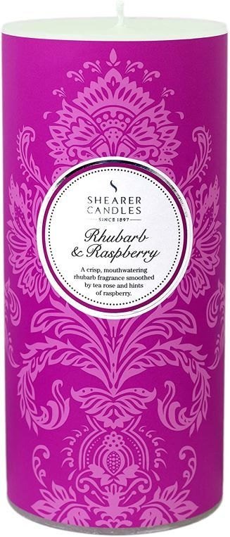 Rhubarb & Raspberry Patterned Pillar