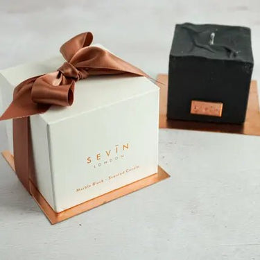 Sevin London Marble Black Candle