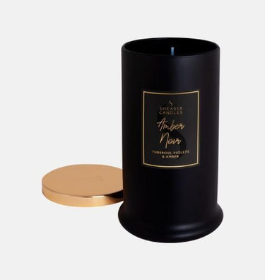 Sheaer Candle Amber Noir Coloured Pillar Jar