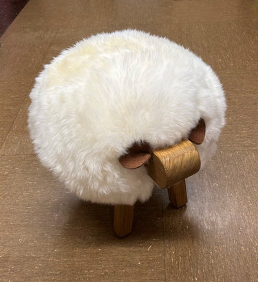 Sheepskin Sheep Footstool